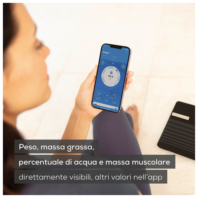 Beurer BF451BT Bilancia Pesapersone Diagnostica Bluetooth 17 Parametri BIA 8 Utenti 180 Kg colore Nero