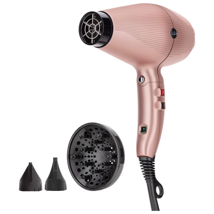 Gamma+ G+740 Digital Phon Professionale 2200 W Brushless 3 Velocita' 3 Temperature con Diffusore e Bocchettone colore Nero