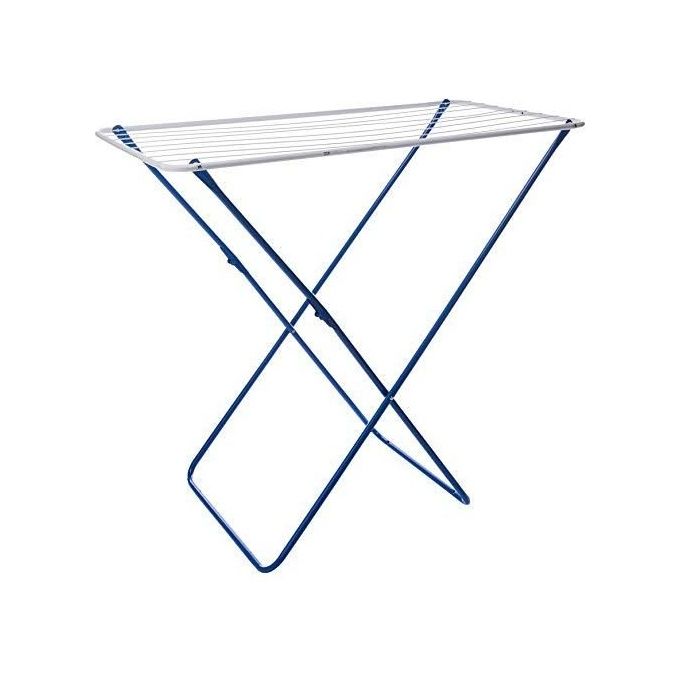 Gimi PLAST Stendibiancheria a Cavalletto da Pavimento Acciaio Plastificato 11 m Portata 10 Kg colore Blu Bianco
