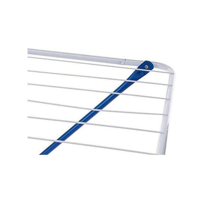 Gimi PLAST Stendibiancheria a Cavalletto da Pavimento Acciaio Plastificato 11 m Portata 10 Kg colore Blu Bianco
