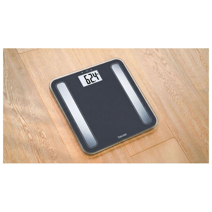 Beurer 10717 BF 183 Bilancia pesapersone elettronica 180 Kg Analisi Corporea LCD Acciaio inox colore Bianco