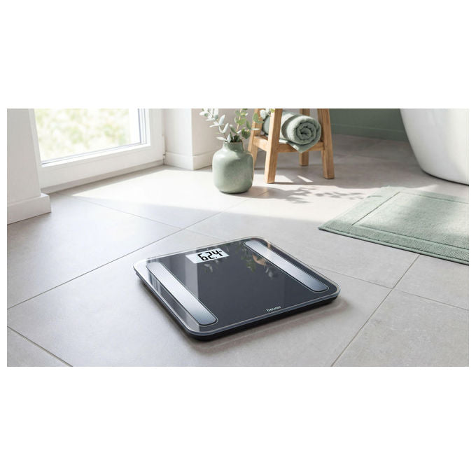 Beurer 10717 BF 183 Bilancia pesapersone elettronica 180 Kg Analisi Corporea LCD Acciaio inox colore Bianco