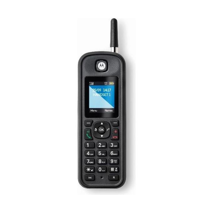 Motorola O201 O201 Telefono Cordless Rugged Impermeabile IP67 con Vivavoce e Portata fino a 1 km colore Nero