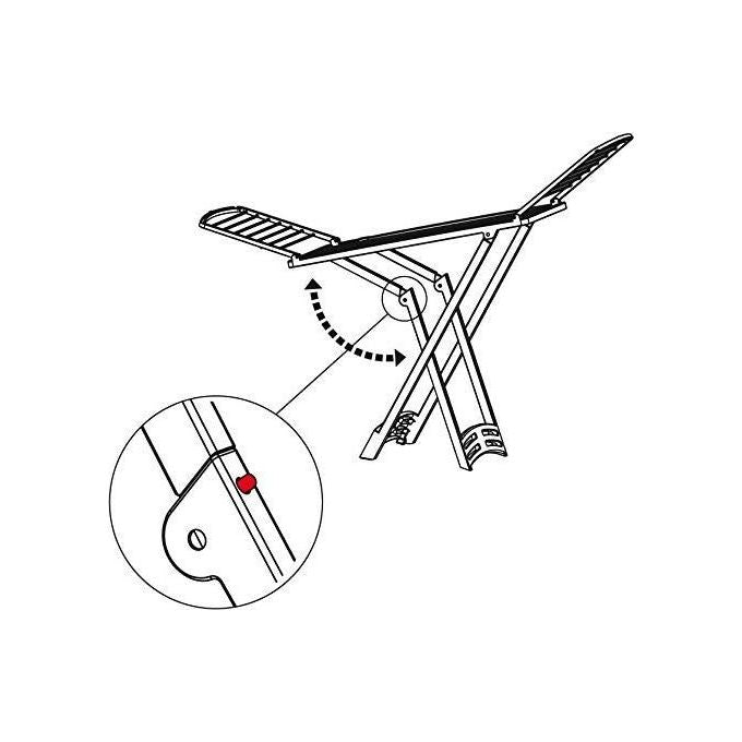 Vileda Zaffiro Stendibiancheria in Resina 20 Metri con Ruote e Snodo Bloccabile L181xP55xH88 cm
