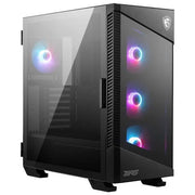 MSI 306-7G18R21-809 MPG Velox 100R Case PC Gaming Midi Tower Supporto GPU Verticale 4 Ventole ARGB USB Type-C Vetro Temperato colore Nero
