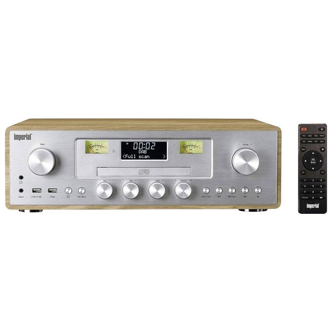 Imperial DABMAN-120BK Radio da tavolo DAB+ FM con Bluetooth e telecomando Alloggio in legno Display 3.5'' TFT a colori Potenza 5 W RMS 30 stazioni memorizzabili Colore Nero
