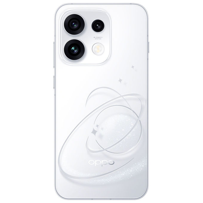 Oppo 110010237199 Reno16 Pro 5G AI Smartphone Tripla fotocamera 200+50+50MP Selfie 50MP Display 6.32'' 120HZ AMOLED FHD+ 6000mAh RAM 12GB ROM 512GB colore Bianco