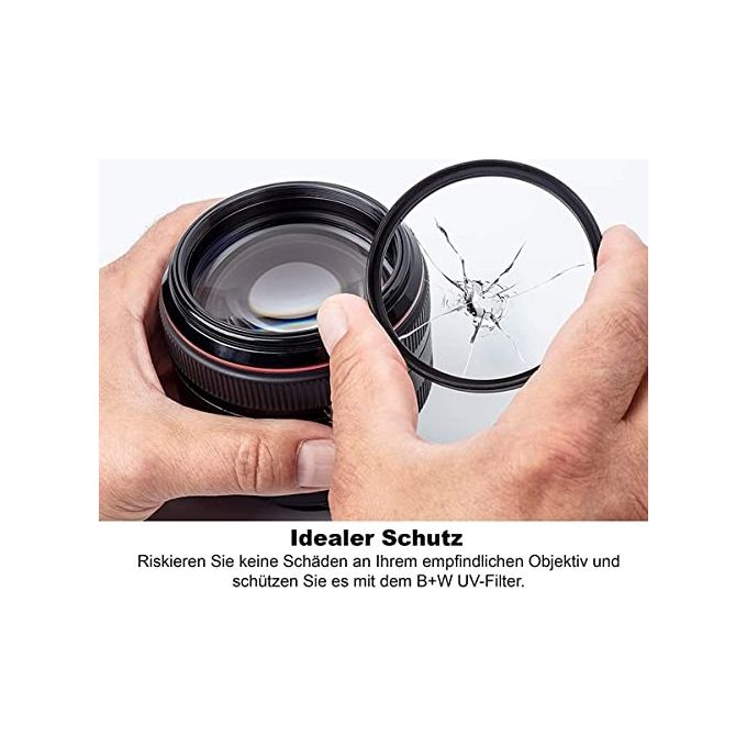 B+W 1100145 Basic UV MRC Filtro UV 82mm con rivestimento multi-strato e protezione frontale colore Nero