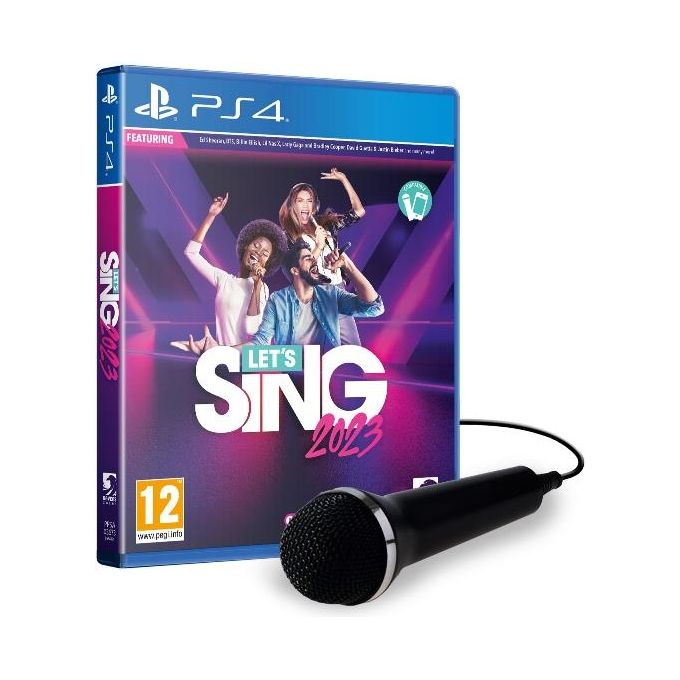 Ravenscourt LET'S SING 2023 Videogioco Party Game per PlayStation 4 con Microfono USB 20 Brani Modalita' Multiplayer fino a 8 Giocatori
