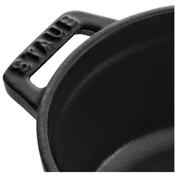 Staub 1101225 Cocotte Pentola singola in ghisa diametro 12 cm capacita' 0,4 L adatta forno e induzione colore Nero