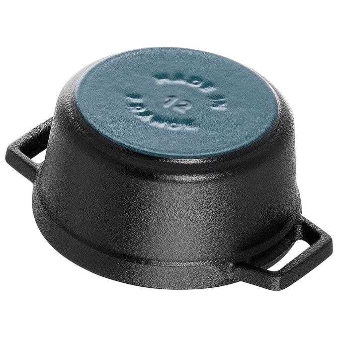 Staub 1101225 Cocotte Pentola singola in ghisa diametro 12 cm capacita' 0,4 L adatta forno e induzione colore Nero