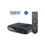 Majestic 110695 BK DEC 695T HD Decoder Digitale Terrestre DVB-T-T2 HD con Display HEVC MAIN 10 USB SCART HDMI Telecomando Universale Autoapprendente colore Nero