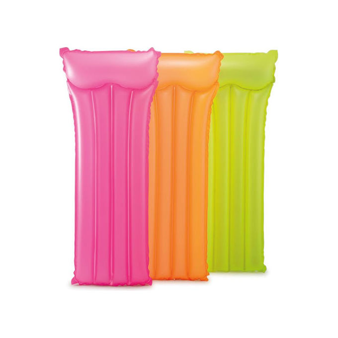 Intex 59717EU Materassino Gonfiabile Mare Piscina 183x76 cm Vinile 2 Camere d'Aria Portata 100 Kg colore Assortiti