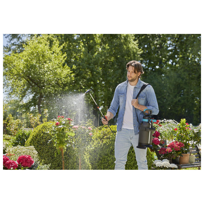 GARDENA Irroratore a pressione 5 l Plus, con lancia telescopica e ugello in ottone inclinabile