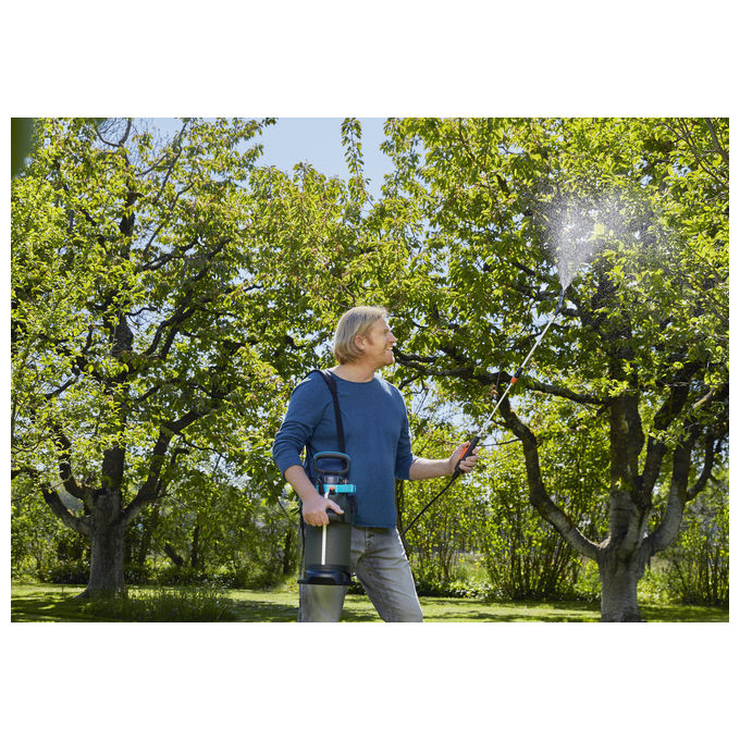 GARDENA Irroratore a pressione 5 l Plus, con lancia telescopica e ugello in ottone inclinabile