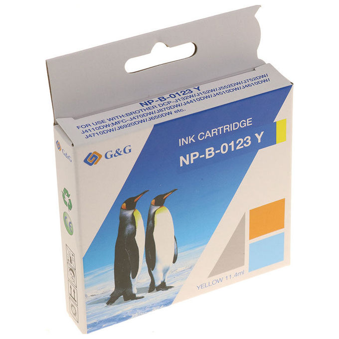 GandG, Cartuccia Inchiostro Compatibile Brother LC123Y, Giallo