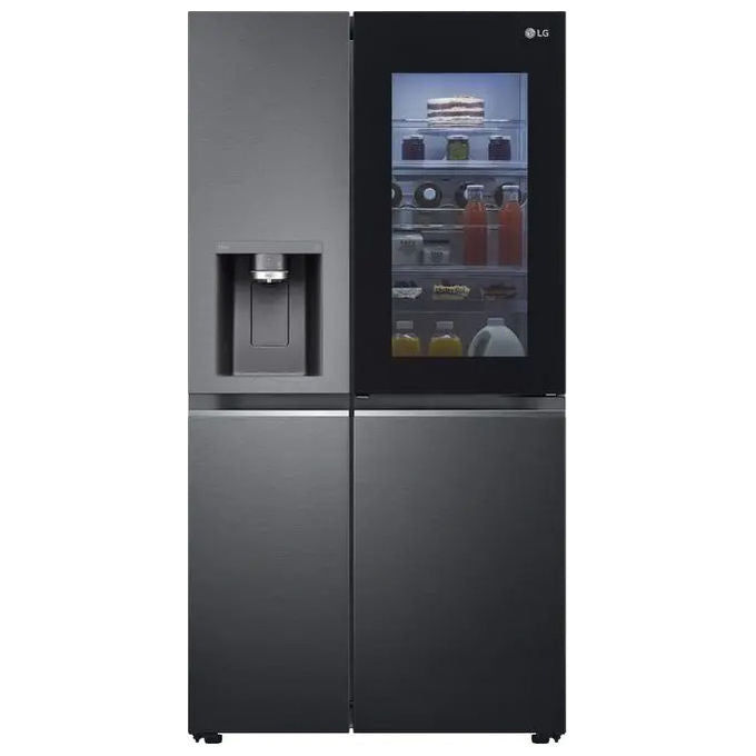 LG GSXV91MCAE InstaView Frigorifero Side by Side 635 L 179 cm Classe E 36 dB No Frost Wi-Fi Door in Door colore Nero