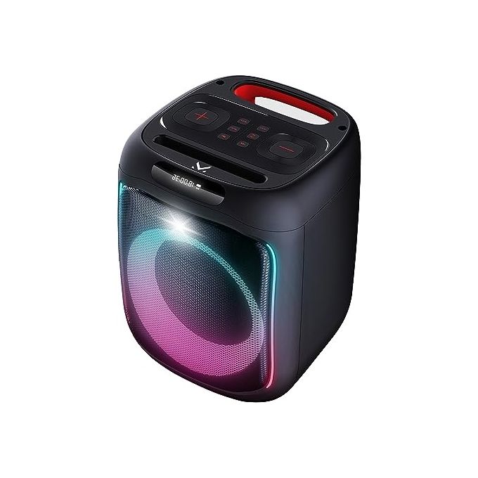 New Majestic 116112 BK FIRE 12 Altoparlante Portatile Stereo Potenza 60 W RMS 480 W PMPO Bluetooth 5.0 TWS Luci LED Multicolore Microfono incluso Telecomando incluso colore Nero