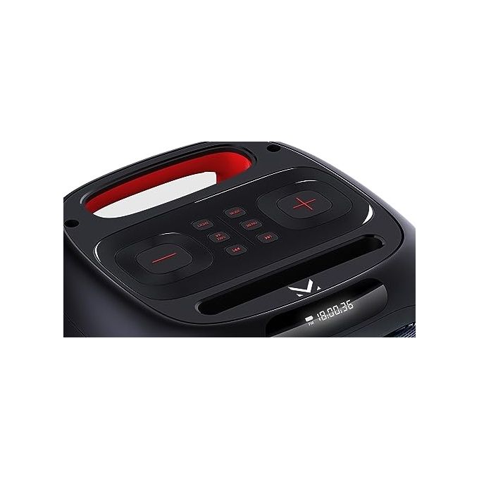 New Majestic 116112 BK FIRE 12 Altoparlante Portatile Stereo Potenza 60 W RMS 480 W PMPO Bluetooth 5.0 TWS Luci LED Multicolore Microfono incluso Telecomando incluso colore Nero