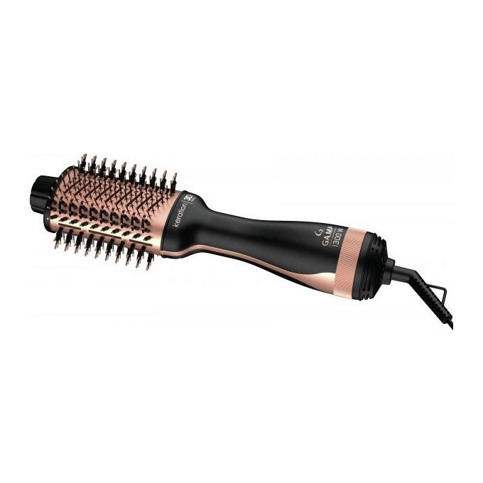 Ga.ma GH4001 Stylish Keration Line Spazzola Asciugacapelli 1100W Ionizzazione 3 Temperature colore Nero Oro