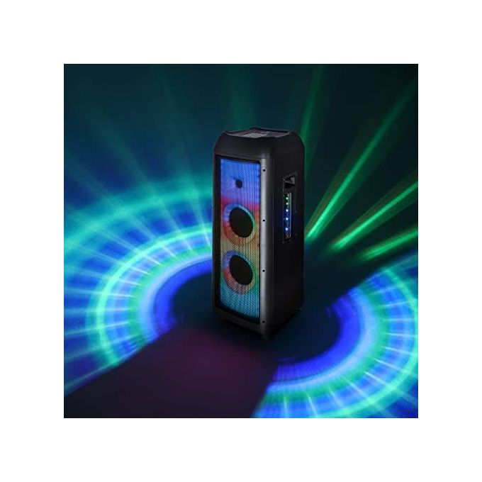 New Majestic 116360BK FLAME T360 Cassa Party Portatile 3-vie 150 W Bluetooth 5.0 TWS LED Multicolore con Ruote e Telecomando colore Nero