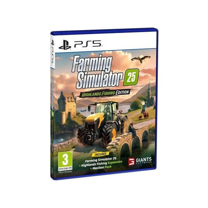 Giants Software Farming Simulator 25 Highlands Fishing Edition Videogioco PS5 Simulazione Multiplayer Online PEGI 3 Blu-ray