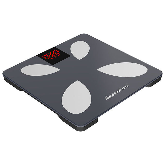 Melchioni Piuma, Bilancia Pesapersone Elettronica, Grigio Bianco, Display LCD