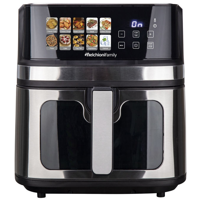 Melchioni GAIA PLUS 8L Friggitrice ad aria 8 L 2200 W 10 programmi display LED colore Nero