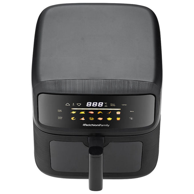 Melchioni Family 118340057 Friggitrice ad aria 10 L 2100 W 12 Programmi Display Colori colore Nero