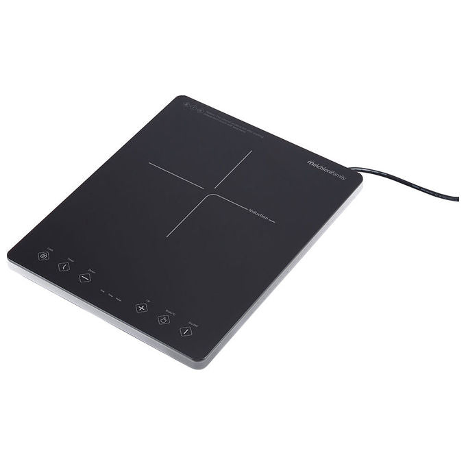 Melchioni 118360033 Oblivion 1 Piano cottura a induzione 37 cm 1 fuoco 2000W touch display digitale blocco bambini colore Nero
