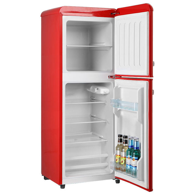 Melchioni Family SIBERIA85-ROSSO Frigorifero Doppia Porta 85 L 113 cm Classe E 45 dB Statico Vintage (113x42x42 cm) colore Rosso