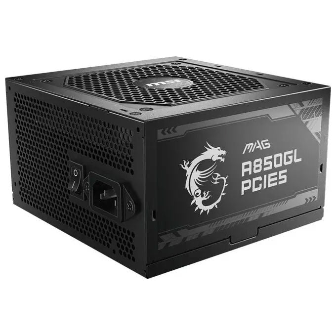 MSI MAG A850GL PCIE5 Alimentatore ATX 850W 80 Plus Gold Modulare PCIe 5.0 ATX 3.1 Ventola 120mm colore Nero