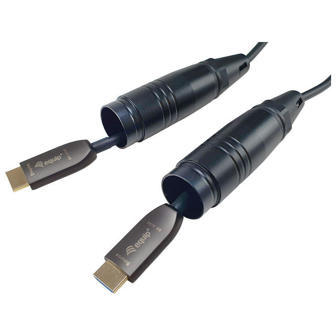 Conceptronic, Cavo HDMI 2.1, Ottico Attivo Schermato, 200 m, 8K-60Hz, 4K-120Hz, 48Gbps