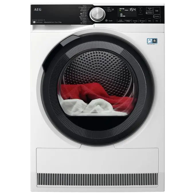 AEG TR9T94ABYS Serie 9000 Asciugatrice Pompa di Calore 9 Kg Classe C AbsoluteCare ProSteam 3D Scan Wi-Fi (85x59,6x63,8 cm) colore Bianco