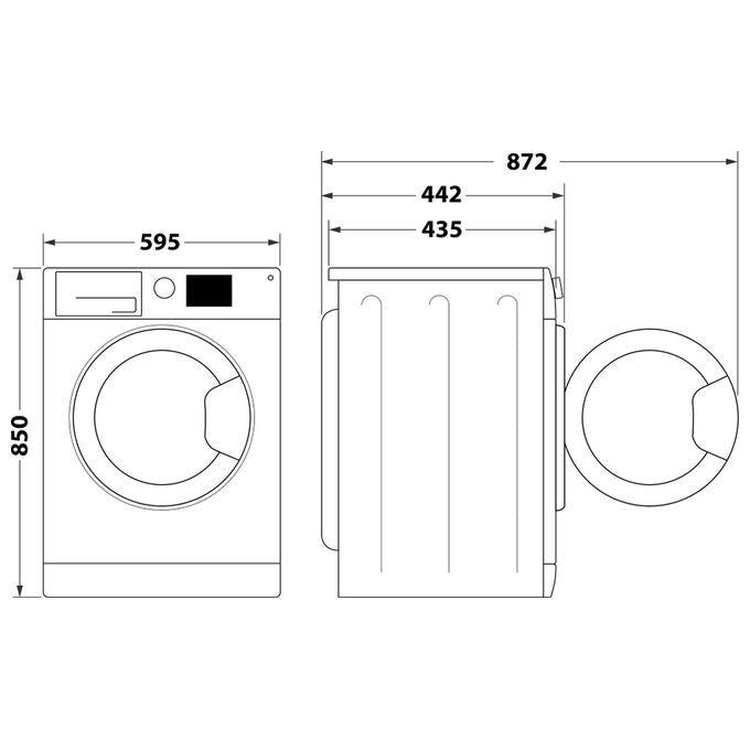 Hotpoint RSSG R527 B IT Lavatrice Caricamento Frontale Slim Classe energetica B Capacita' di carico 7Kg Centrifuga 1200 Giri