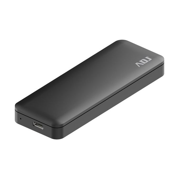 Adj AHS07 Box Esterno per SSD M.2 PCIe NVMe USB 3.1 GEN2 Alluminio colore Nero