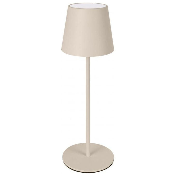 New Majestic, Lampada da Tavolo LED Agata, Ricaricabile, Dimmerabile, Touch, Beige