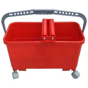 No Brand SERE23KIT01 Vaschette per Piastrellisti Kit Completo 23 Lt con Rullo Doppio 4 Ruote Griglia Manico Colore Rosso