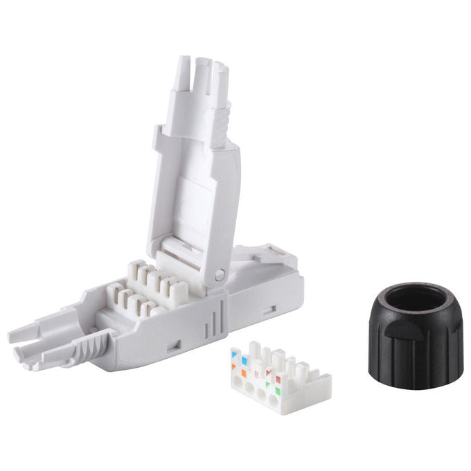 Equip, Connettore RJ45 Cat.6A, Senza Attrezzi, 5 Pezzi, Bianco