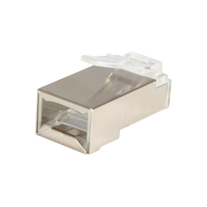 Equip 121181 Connettori RJ45 Cat.6 Schermati con Protezione Contro la Torsione e Barra di Inserimento colore Oro