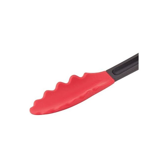 Lagostina 012196000003 Ingenio Smart Pinze da Cucina in Silicone Antigraffio Impugnatura Ergonomica Lavabile in Lavastoviglie colore Nero Rosso