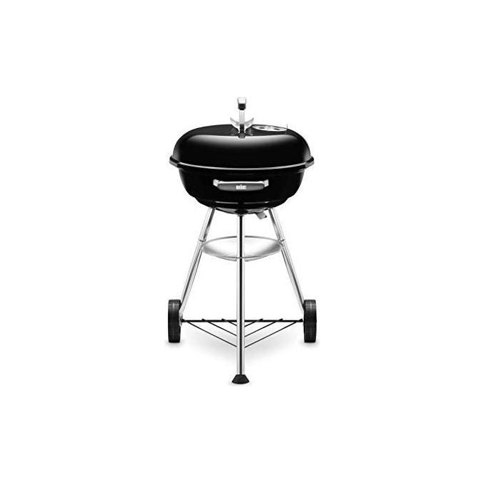 Weber 1221004 Compact Kettle Barbecue a Carbone 47 cm acciaio smaltato con ruote colore Nero