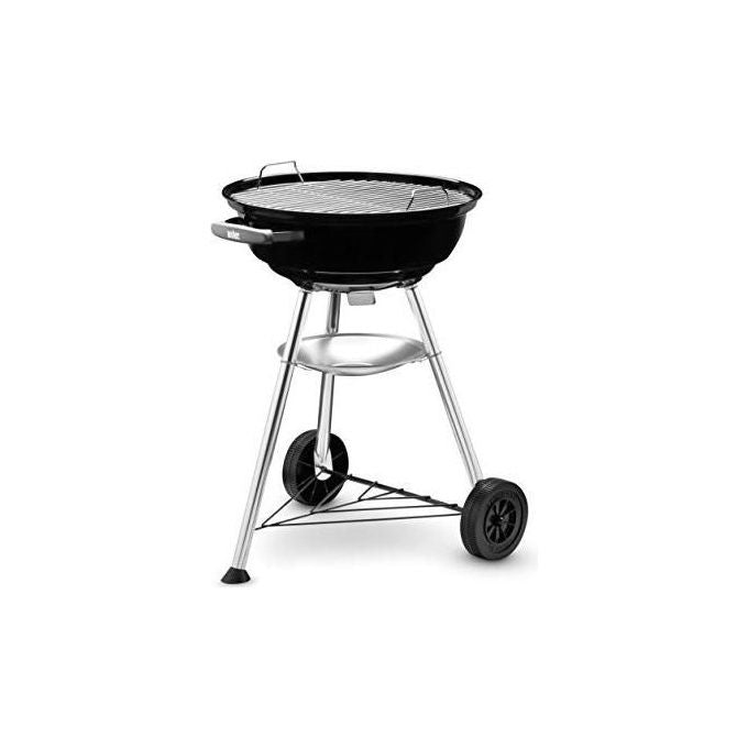 Weber 1221004 Compact Kettle Barbecue a Carbone 47 cm acciaio smaltato con ruote colore Nero