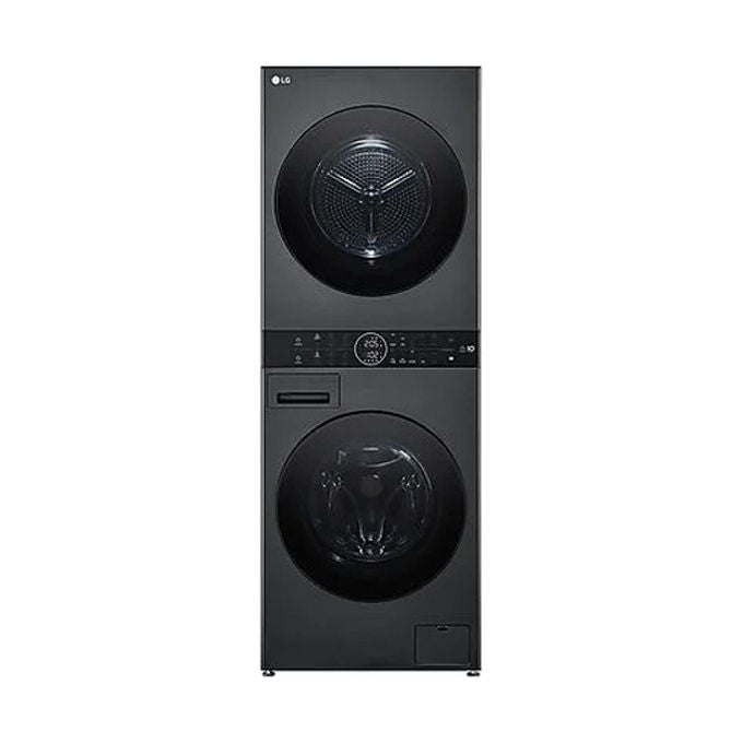 LG WT1210BBF WashTower Colonna Bucato 12-10 Kg 1400 rpm Classe A AI DD Pompa di Calore Wi-Fi (165,5x60x66 cm) colore Nero