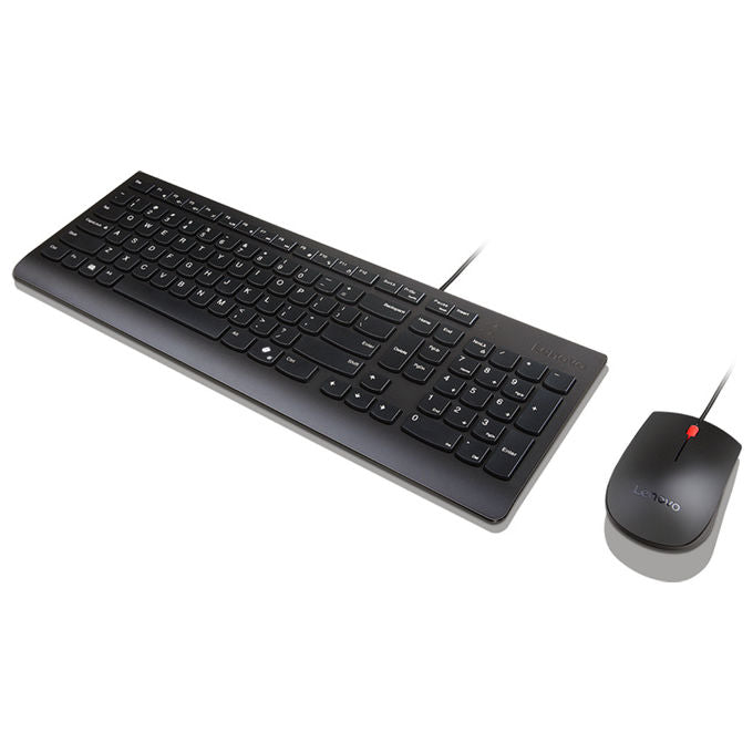 Lenovo 4X31R64439 Essential Wired Combo Tastiera Mouse Cablato USB Full-size con Tastierino Numerico 1600 DPI colore Nero