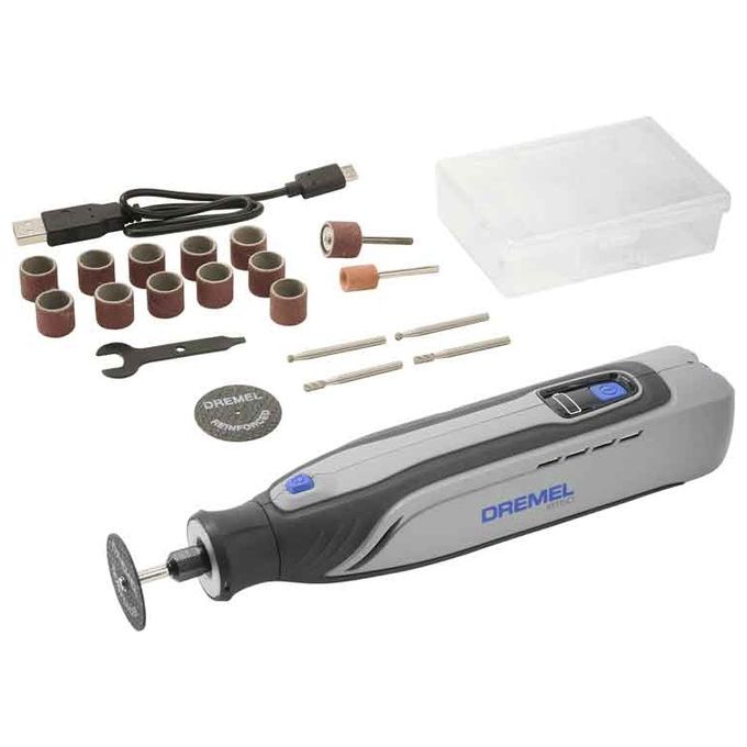 Dremel F0138150JA 8150 Multiutensile Compatto a Batteria 7.2 V 2.0 Ah 5 velocita' variabili motore Brushless 20 accessori inclusi cavo USB-C custodia colore Nero