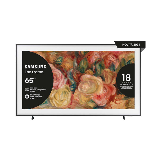 Samsung QE65LS03DAUXZT The Frame Smart TV QLED 4K 65'' Matte Display Quantum 4K Dolby Atmos Art Mode colore Nero