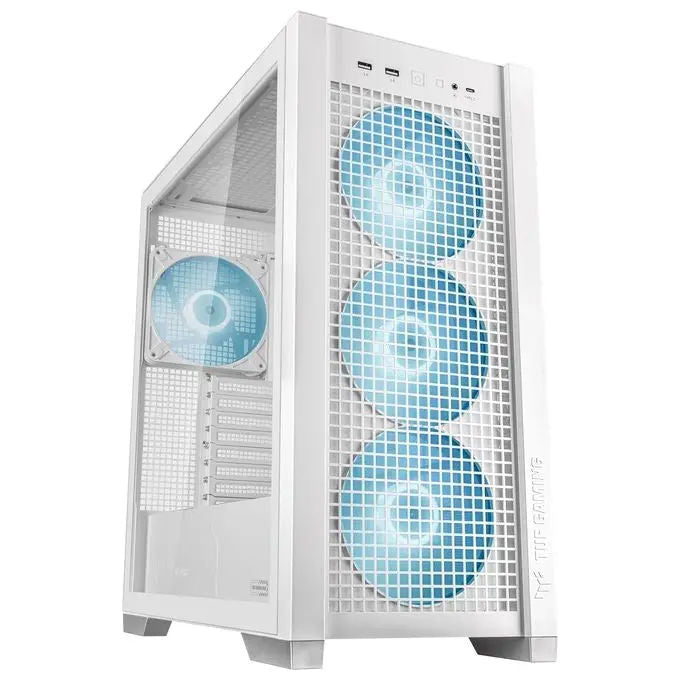 ASUS 90DC00I3-B19000 TUF Gaming GT302 ARGB Case Mid Tower Supporto EATX Ventole 140 mm Preinstallate Pannello in Vetro Temperato colore Bianco