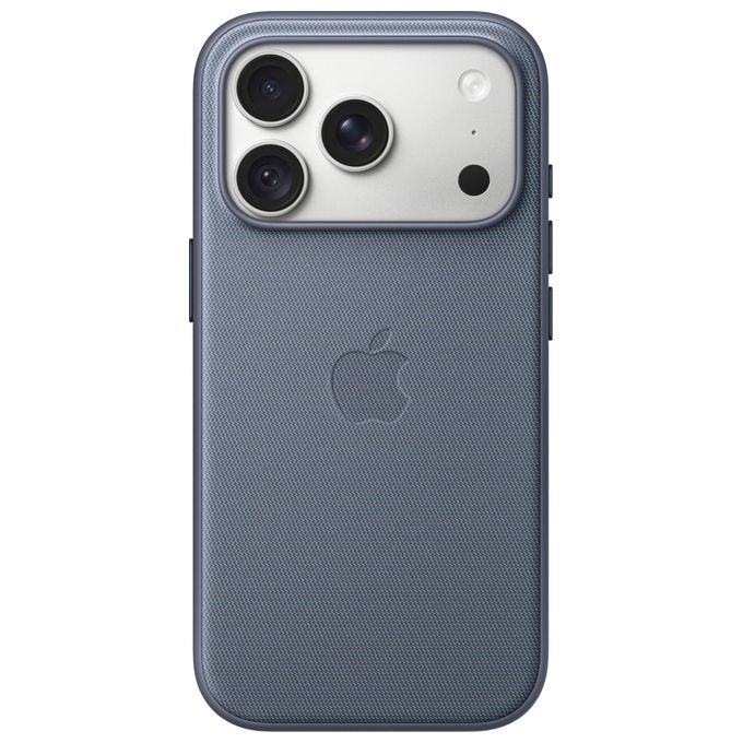 Apple MKD54ZM-A Custodia MagSafe in tessuto TechWoven per iPhone 18 Pro compatibile con ricarica wireless colore Blu chambray