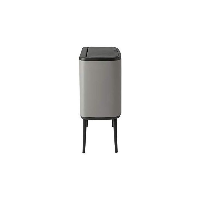 Brabantia 127229 Bo Pattumiera 3x11L Apertura Soft-Touch Gambe Regolabili colore Grigio Mineral Concrete